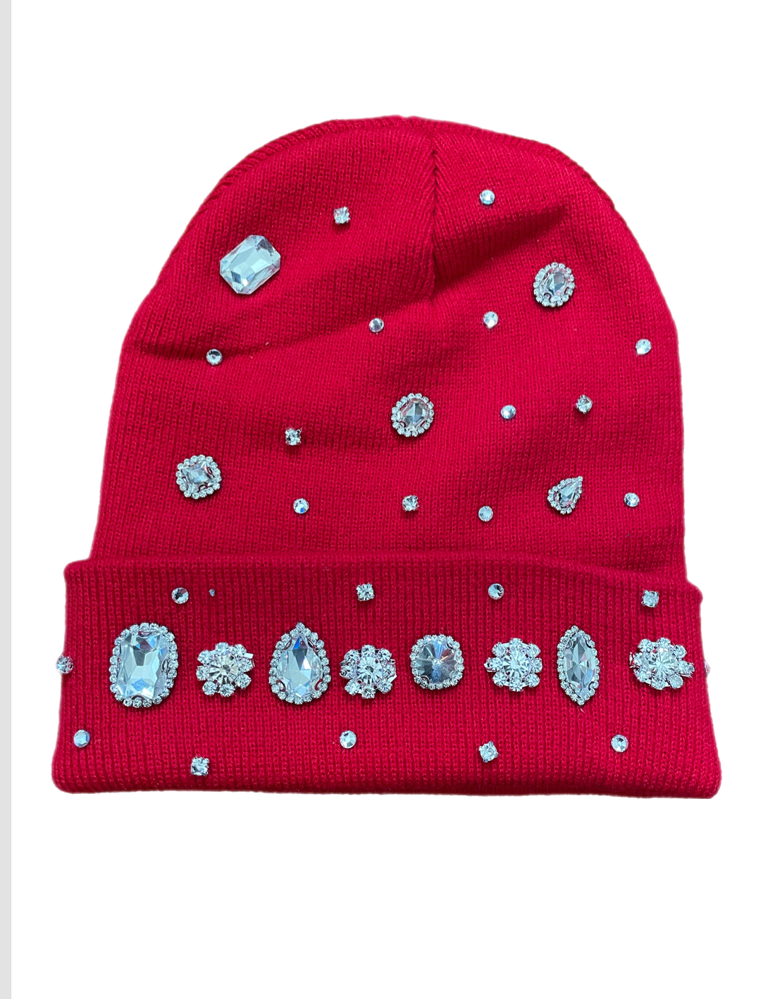 Red stone beanie