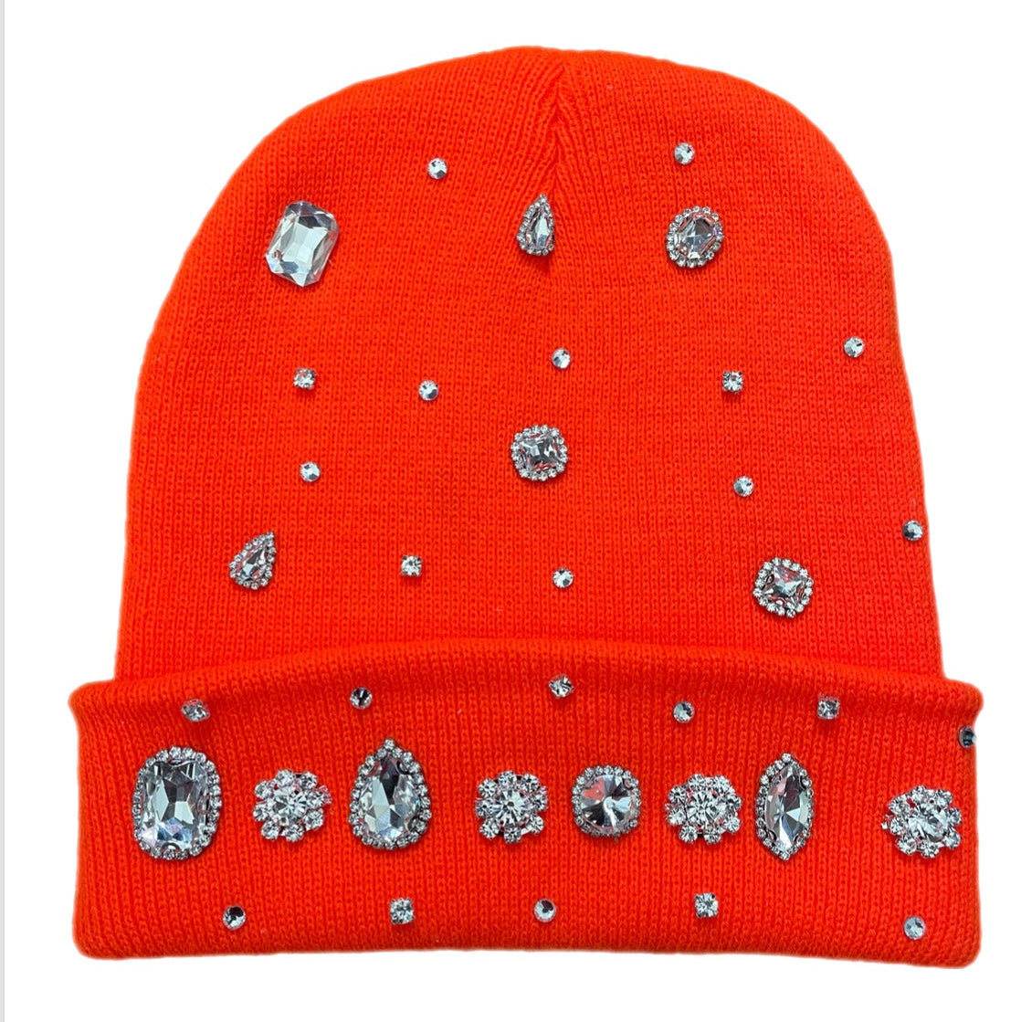 Orange Crystal Beanie