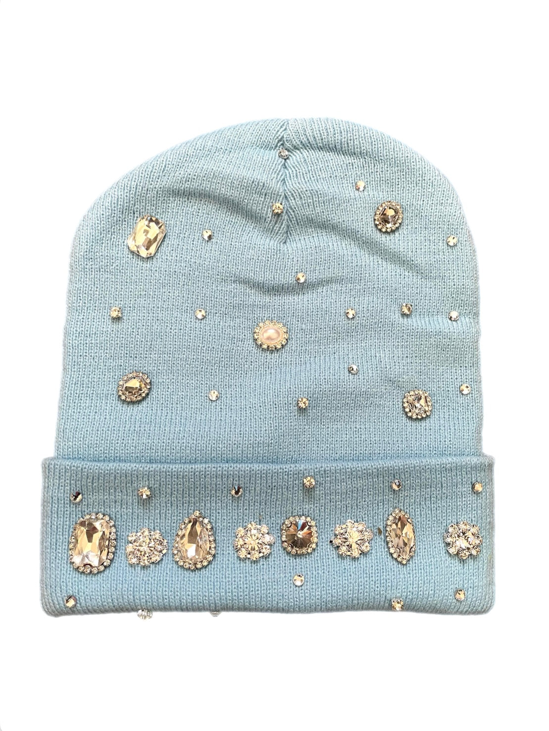 Sky blue stone Beanie