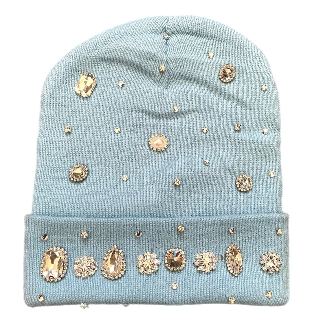 Sky Blue Crystal Beanie
