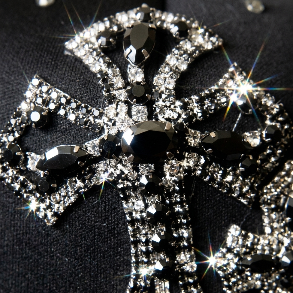 Black cross trucker hat