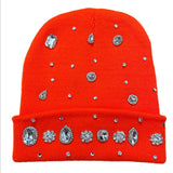 Orange Crystal Beanie
