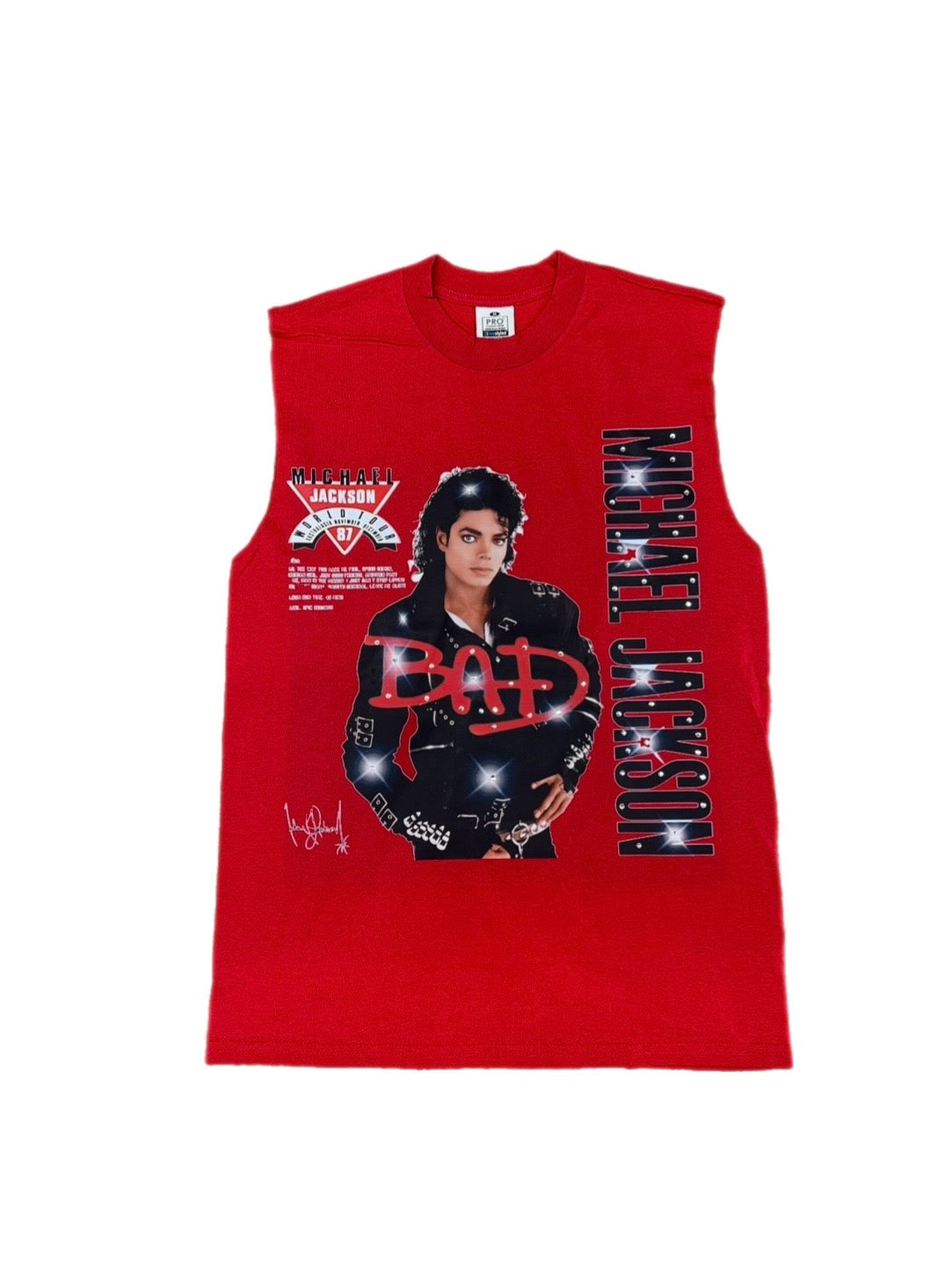 Red MJ cut off t shirt