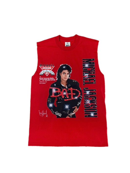 Red MJ cut off t shirt