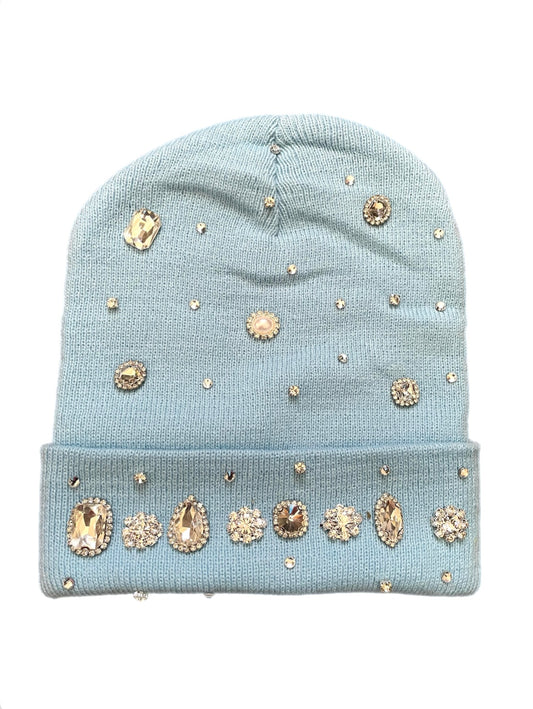Sky blue stone Beanie
