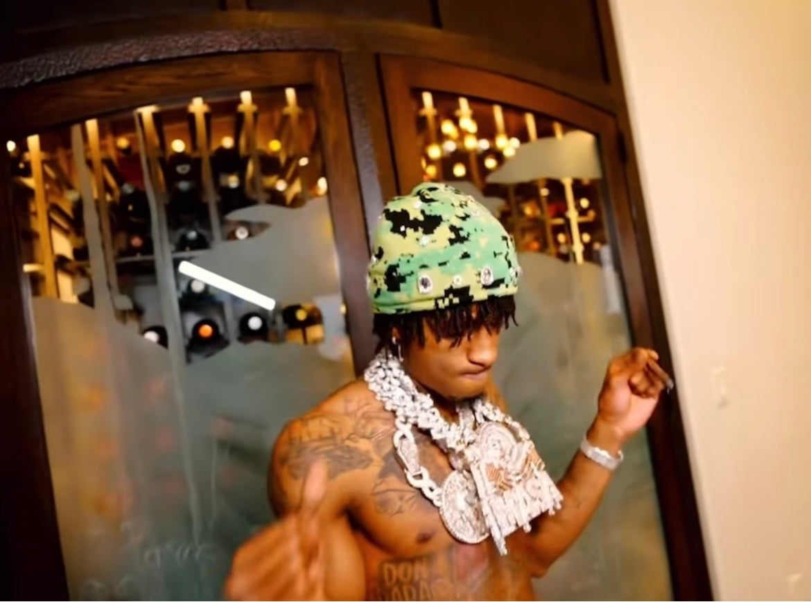 Off road green camo beanie