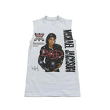 White MJ cut off t shirt