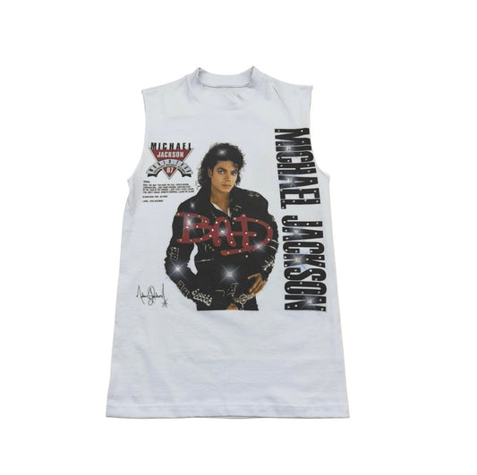 White MJ cut off t shirt