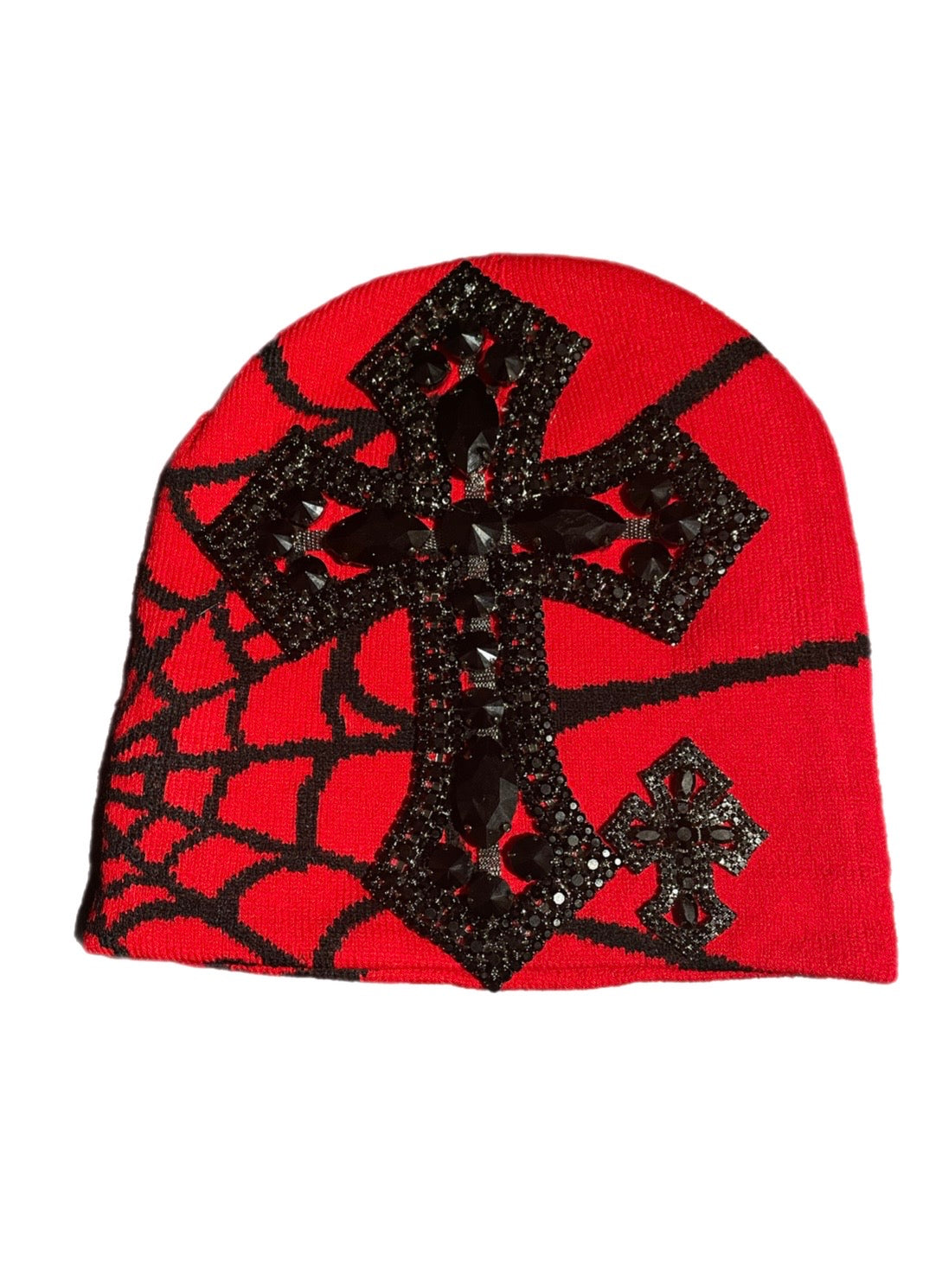 Red/black spider beanie