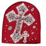 Red Cross Rhinestone Beanie