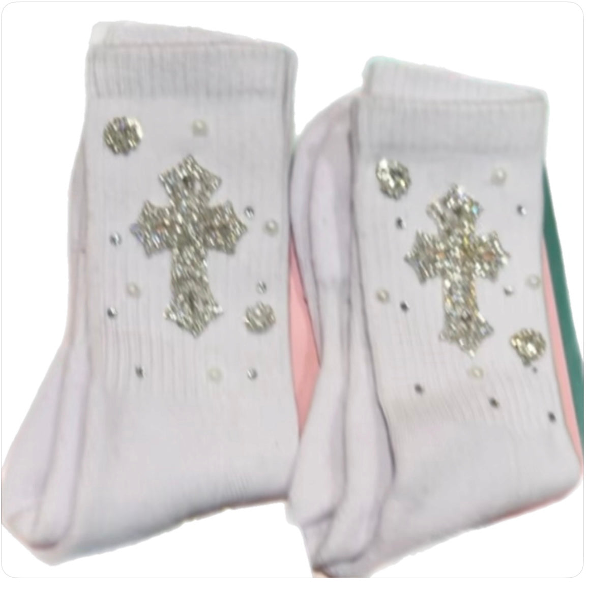 White cross socks (1 pair)