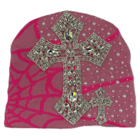 Light pink spider beanie