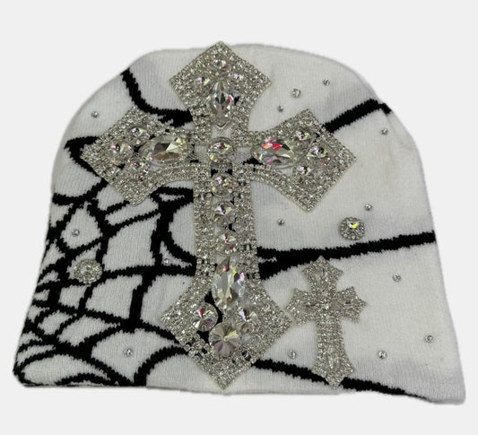 White spider beanie