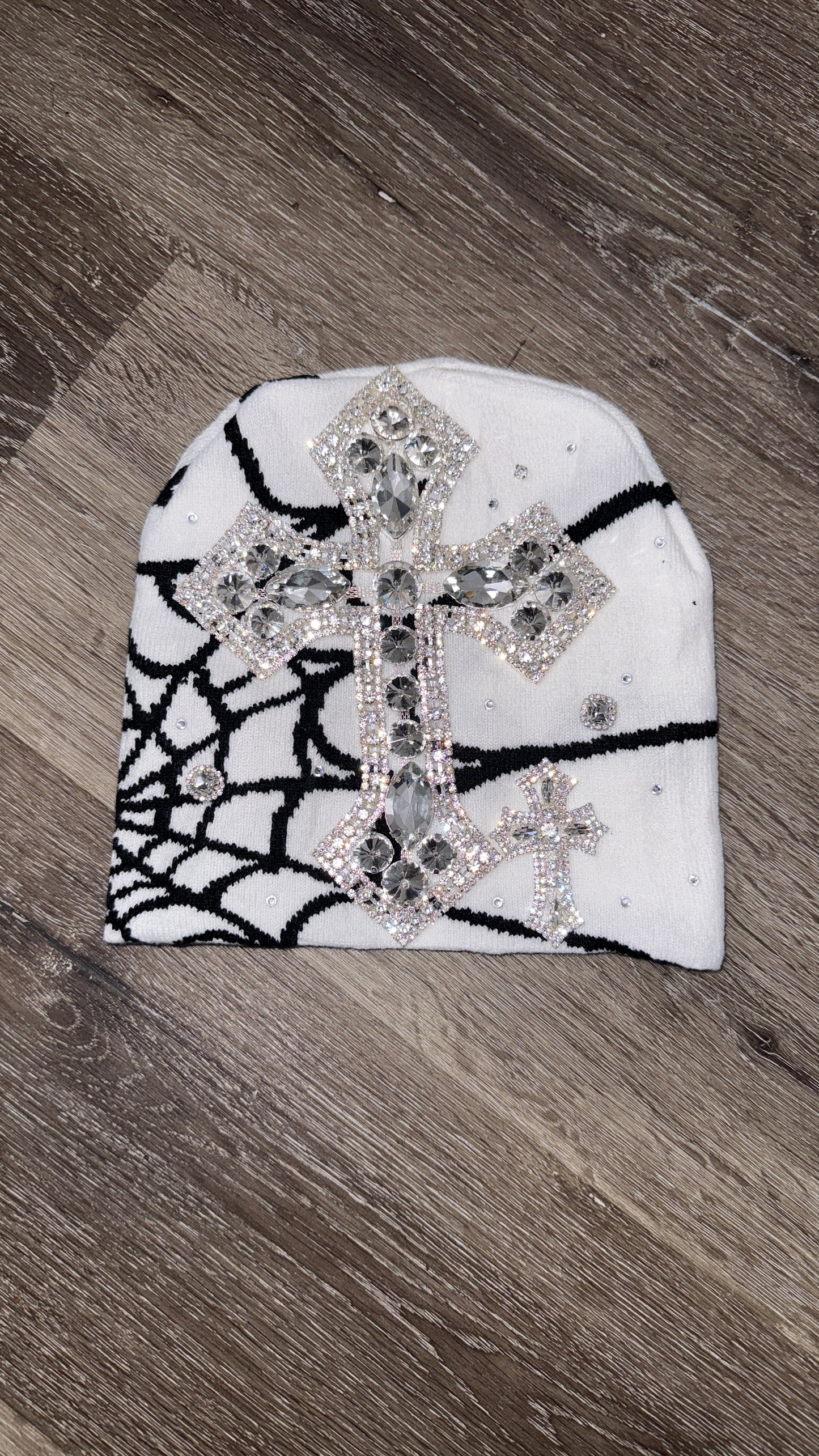 White spider beanie